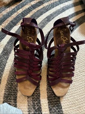 Sam Edelman Purple Strappy Heeled Sandals